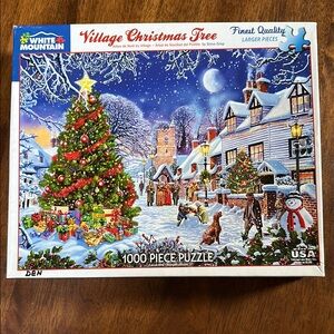 White Mountain Village Christmas Tree Puzzle